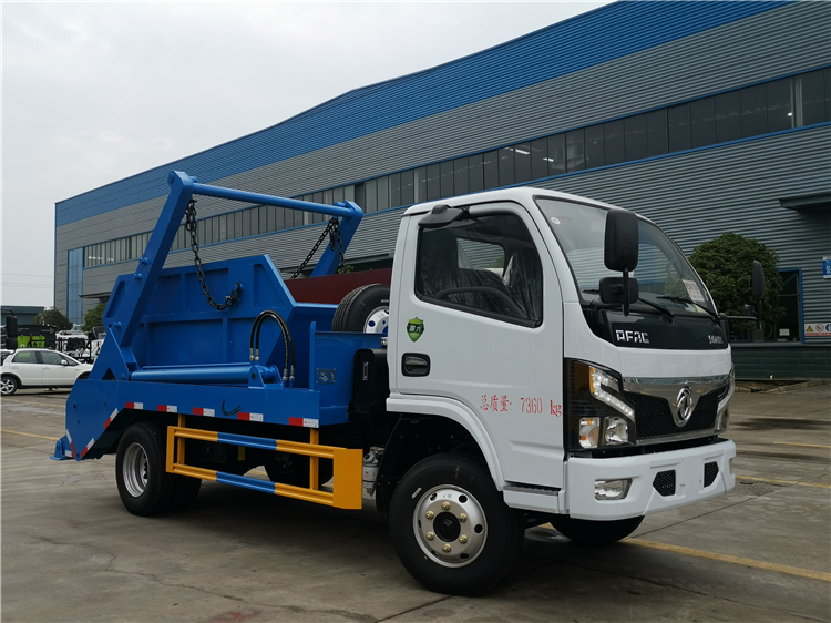 Dongfeng 4x2 4000L Swing Arm Container Garbage Truck