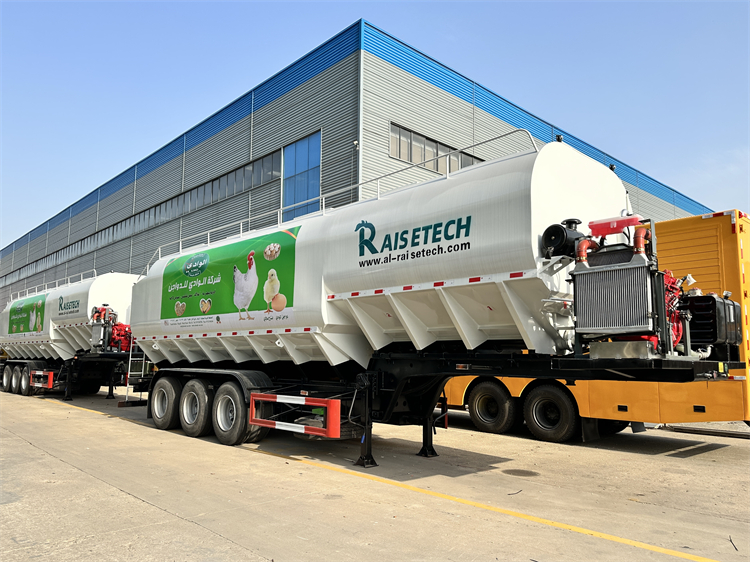 3 Axles 50m3 Bulk Feed Truck Trailer