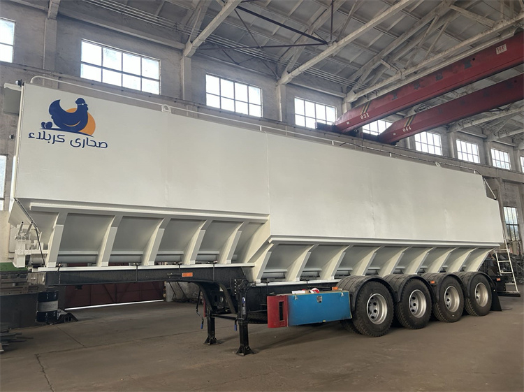 4 Axles 60m3 Aluminum Alloy Bulk Feed Tank Semi-trailer
